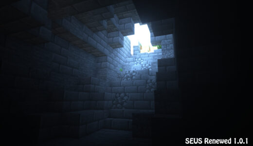 Minecraft SEUS Renewed　洞窟入り口の画像