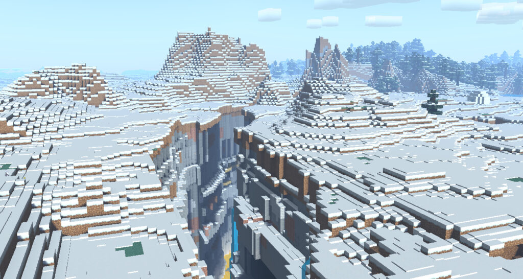 マインクラフト HSPEV3 雪バイオームの亀裂の画像