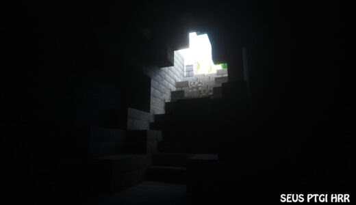 Minecraft SEUS PTGI　洞窟入り口の画像