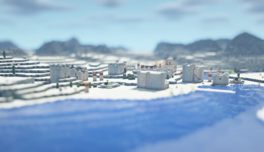 minecraft　砂漠の村を撮影した画像