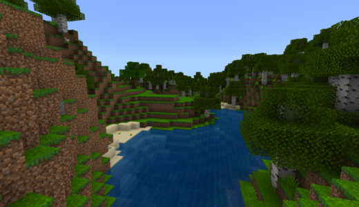 Minecraft　谷に囲まれた川の画像②