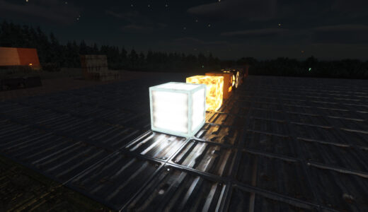Minecraft　闇に浮かび上がる光るブロックの画像
