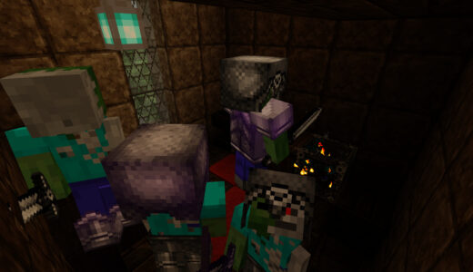 minecraft タワー内部、敵MOBたちの画像